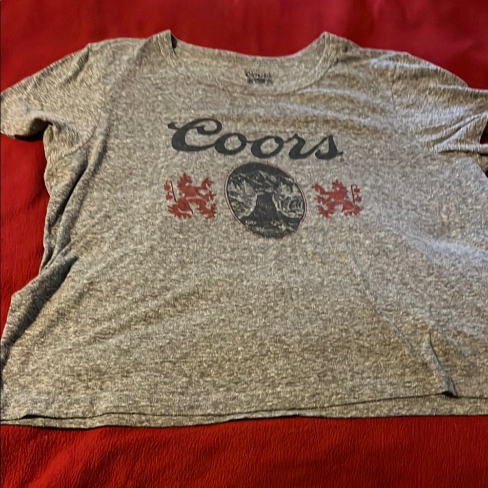 Lucky Brand Gray Coors Graphic Tee